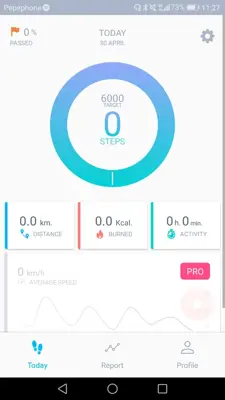 Pedometer android App screenshot 3